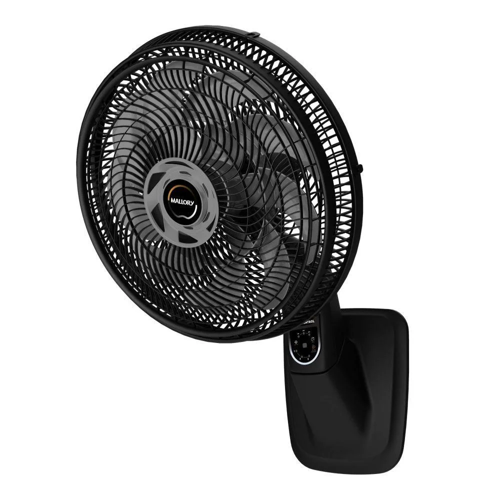 Ventilador De Parede Mallory Smart Control 40 Cm Preto E Grafite 127v.