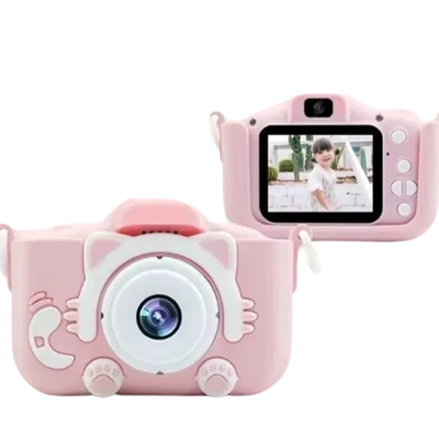 Câmera Digital Infantil Usb Portátil Resolução 1080p Recarregavel Cor Rosa
