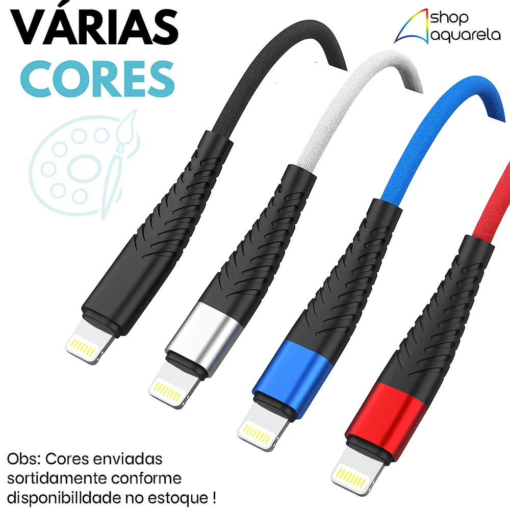 Imagem 2 de 5 do produto Cabo Carregador Para Iphone Turbo 2 Metros Reforçado