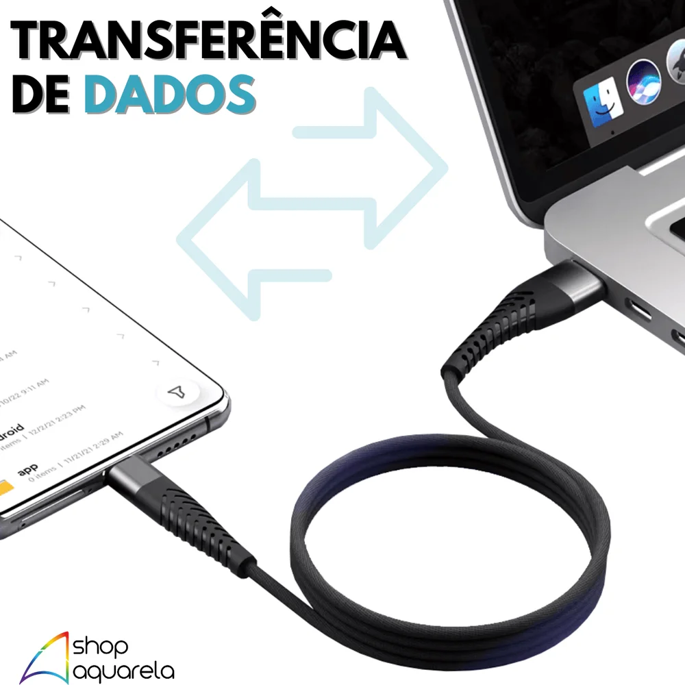 Imagem 3 de 5 do produto Cabo Carregador Para Iphone Turbo 2 Metros Reforçado