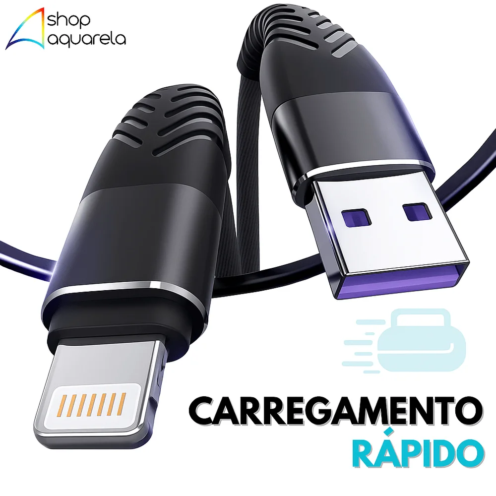 Imagem 4 de 5 do produto Cabo Carregador Para Iphone Turbo 2 Metros Reforçado