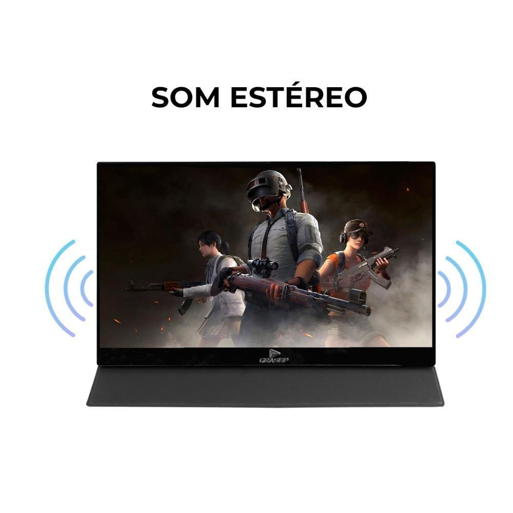 Monitor Portatil 15,6" Touch Proteção Dos Olhos Full Hd