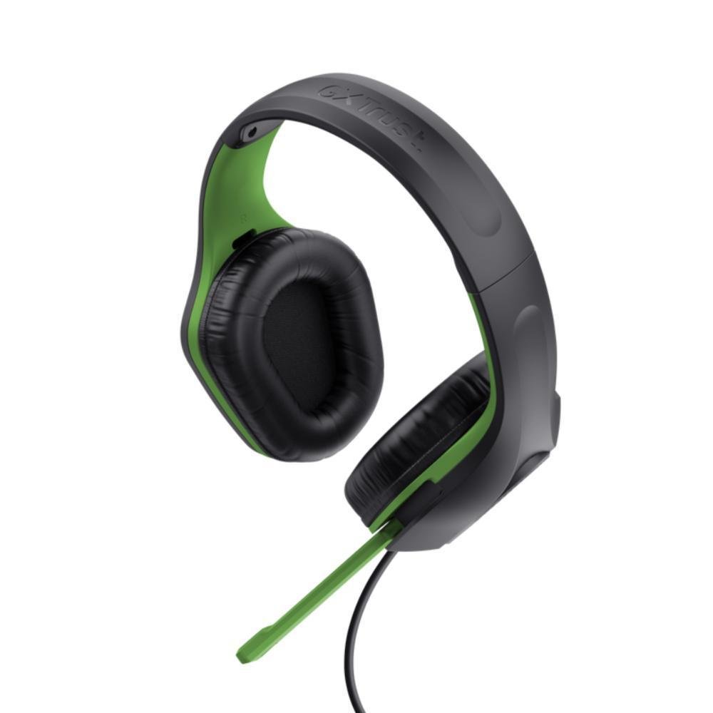 Imagem 4 de 5 do produto Headset Gamer Zirox Drivers 50mm XBOX Preto Verde T24994 Trust - Preto/verde