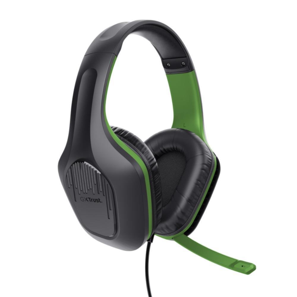 Imagem 5 de 5 do produto Headset Gamer Zirox Drivers 50mm XBOX Preto Verde T24994 Trust - Preto/verde