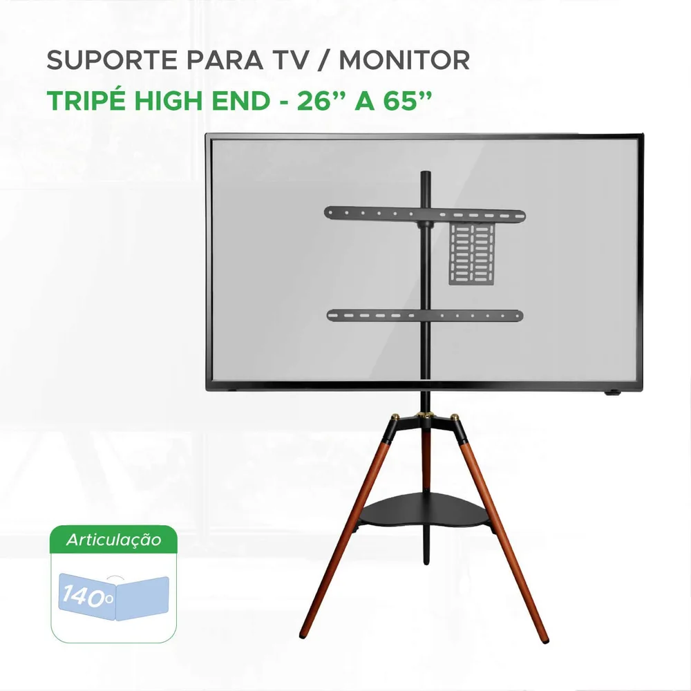 Imagem 2 de 5 do produto Suporte P/ Tv Pedestal Tripe Vitrine Vertical 26" A 65" Pix