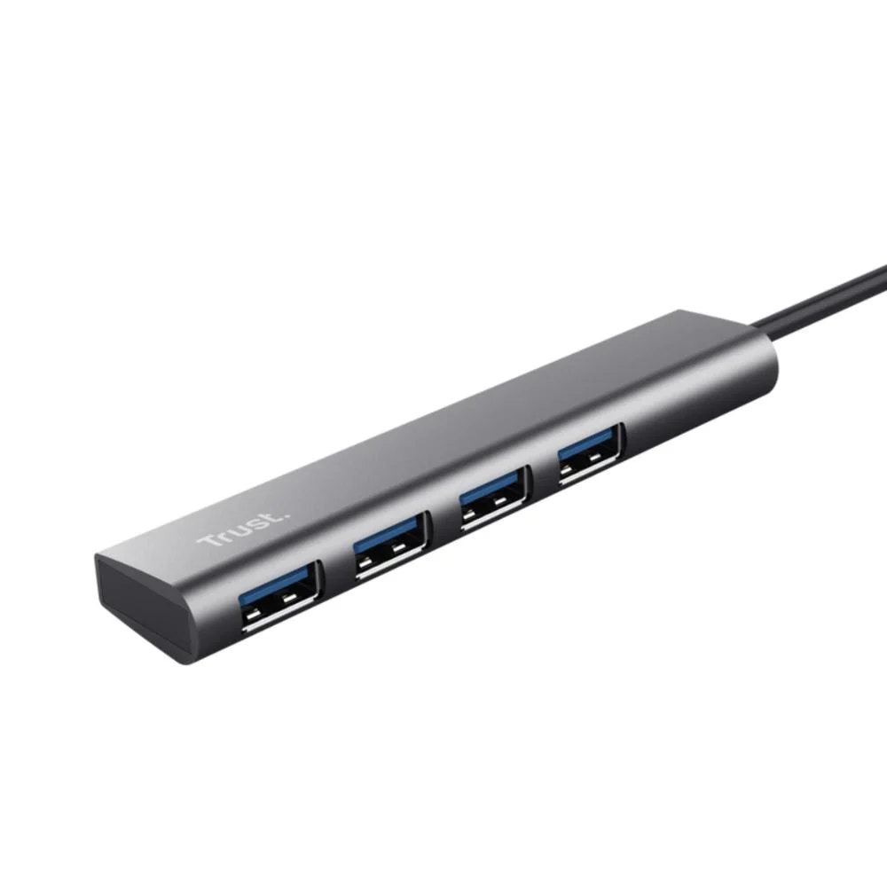 Imagem 4 de 5 do produto Hub Halyx Usb-c 4 Portas Adaptador Usb Aluminio T24948 Trust - Preto