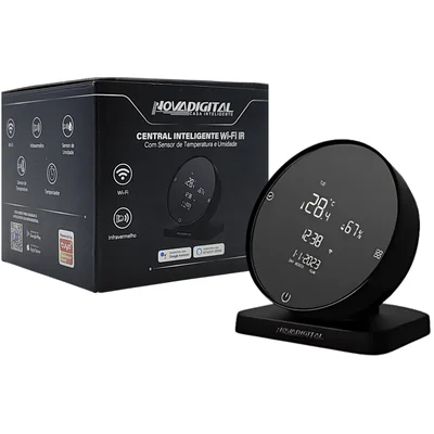 Central Inteligente Wi-fi Com Sensor De Temperatura E Umidade Novadigital Tuya