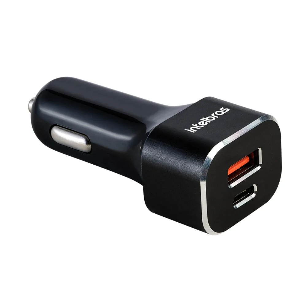 Carregador Veicular Usb - Usb E Usb-c - 38w - Universal - Intelbras Ecv11 Power