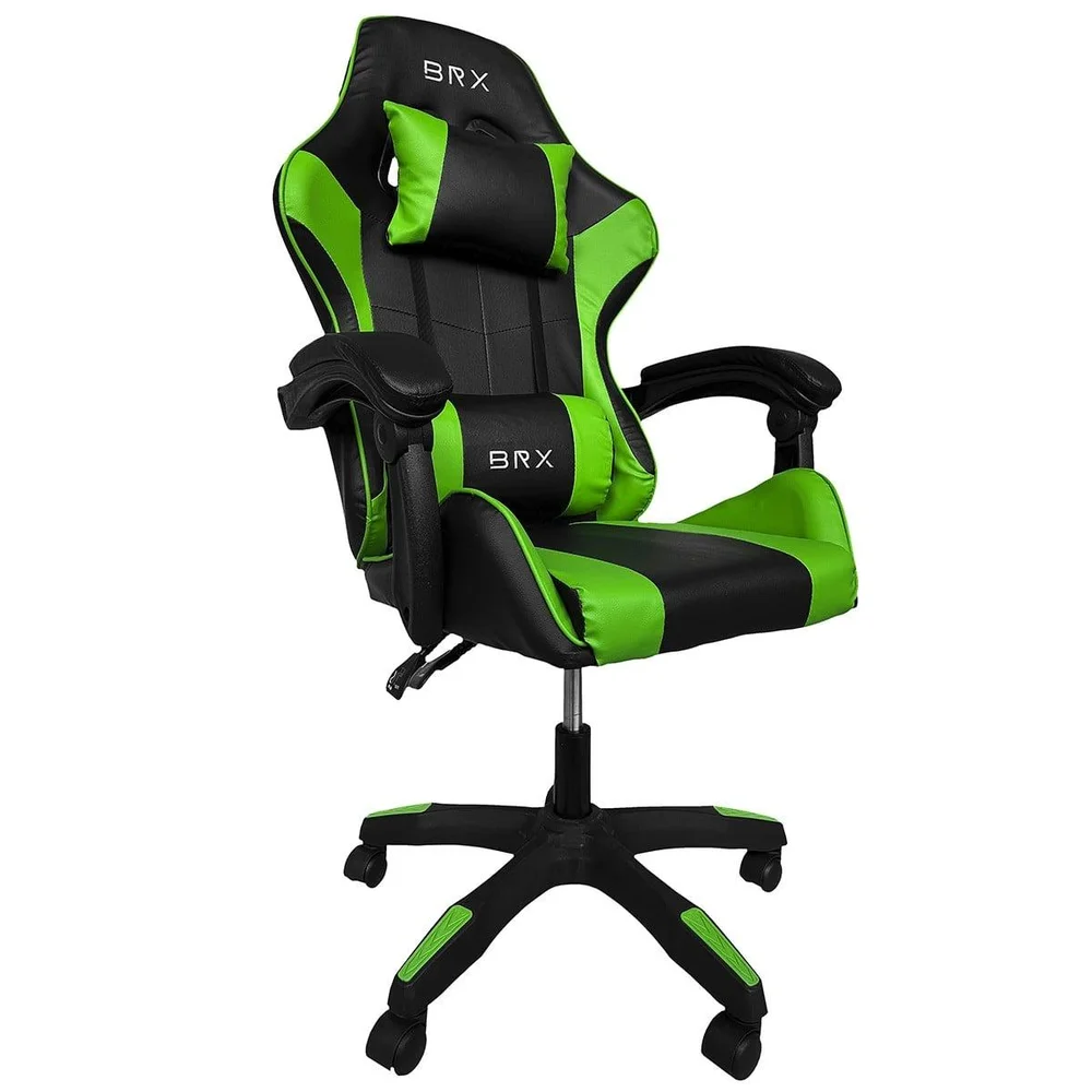 Cadeira Gamer Brx Impact, Ajustável, Verde, Cd-ipctgreen