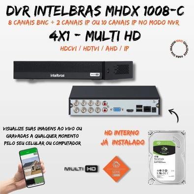 Kit 6 Câmeras Segurança Color 1080p 2.8mm Dvr Intelbras 1TB — foto 4