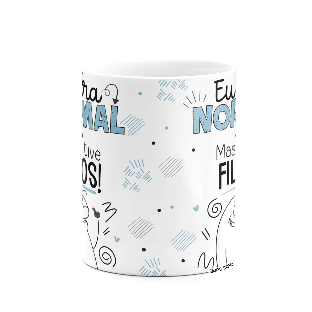 Imagem 2 de 3 do produto Caneca Flork Pais - Eu Era Normal, Mas Aí Tive Filhos