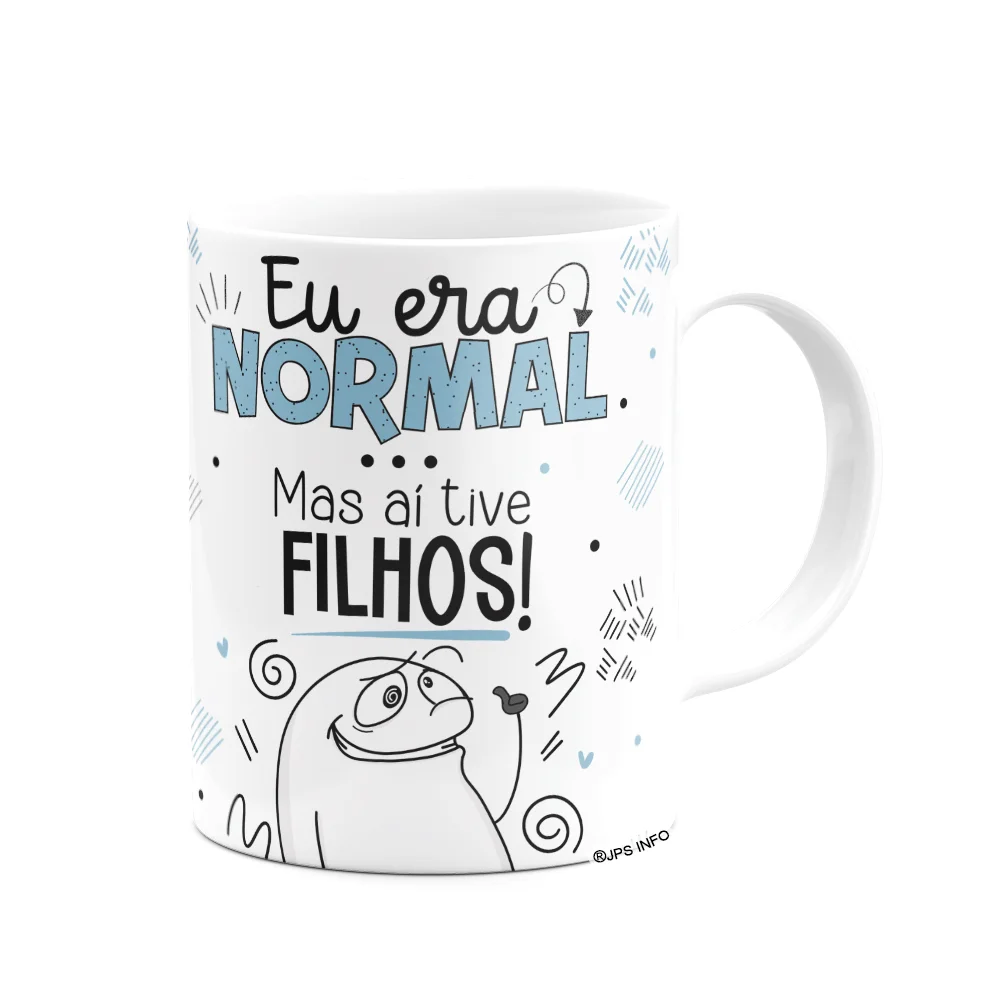 Imagem 3 de 3 do produto Caneca Flork Pais - Eu Era Normal, Mas Aí Tive Filhos
