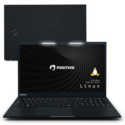 Notebook Positivo Vision R15 Amd® Ryzen 5-5500u Linux 16gb Ram 256gb SSD Ips Full Hd 15.6” Lumina Bar - Preto