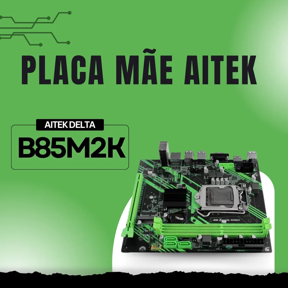 Placa Mãe Intel B85 Micro-atx LGA  1150 Dimm 16gb Ram Ddr3 4 Portas Sata Iii Usb 3.0 6