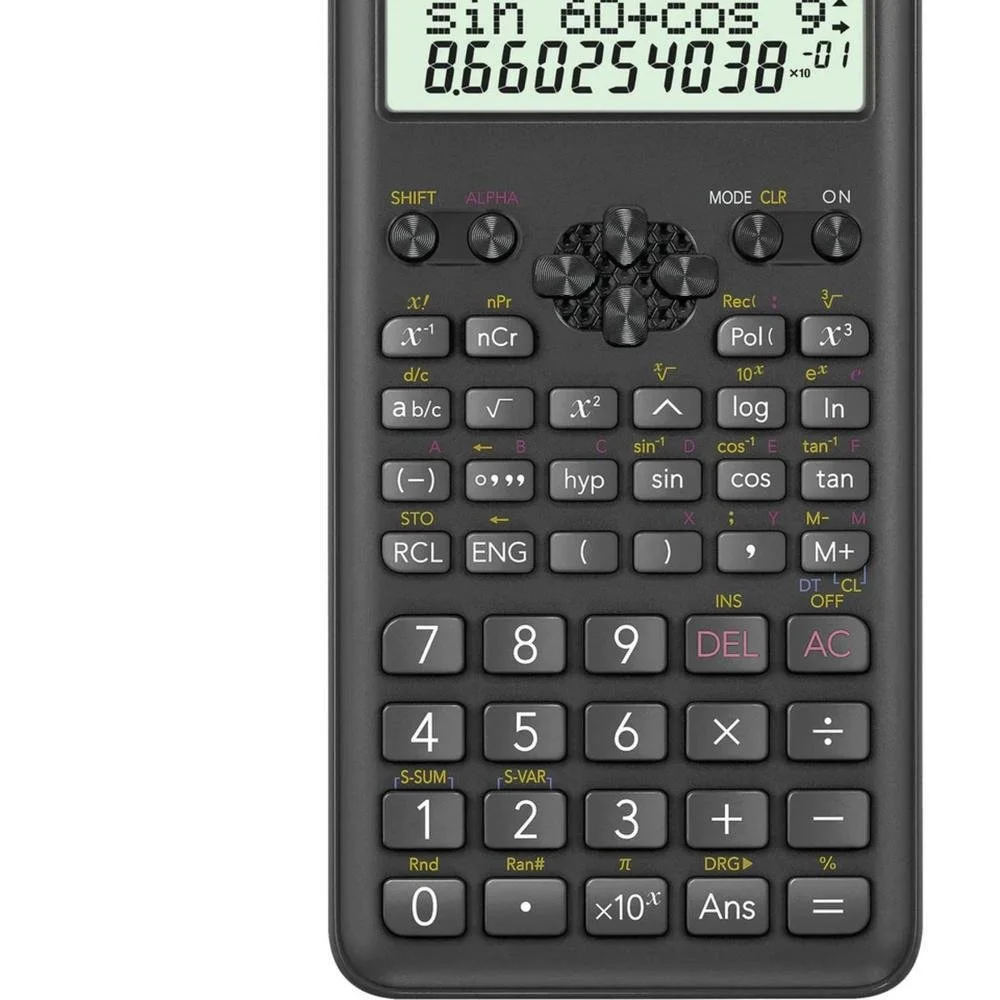 Imagem 3 de 5 do produto Calculadora Científica, Preta, Visor De 2 Linhas Com 10 Dígitos, 240 Funções, Fx-82ms-2-w4-dh, Casio  Casio
