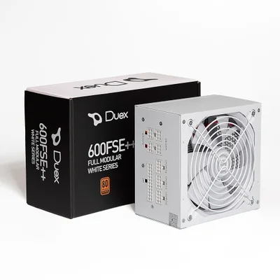 Fonte Duex Dx-600fse++ White Series 600w 80 Plus Bronze Pfc Ativo Full Modular C/ Cabo Branca
