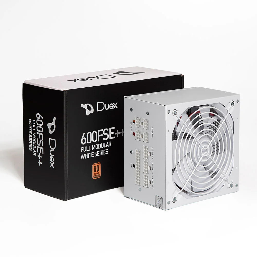 Fonte Duex Dx-600fse++ Branco Series 600w 80 Plus Bronze Pfc Ativo Full Modular C/ Cabo Branca