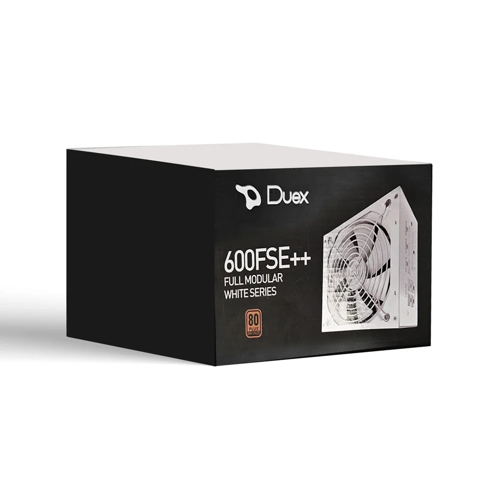 Imagem 4 de 5 do produto Fonte Duex Dx-600fse++ White Series 600w 80 Plus Bronze Pfc Ativo Full Modular C/ Cabo Branca