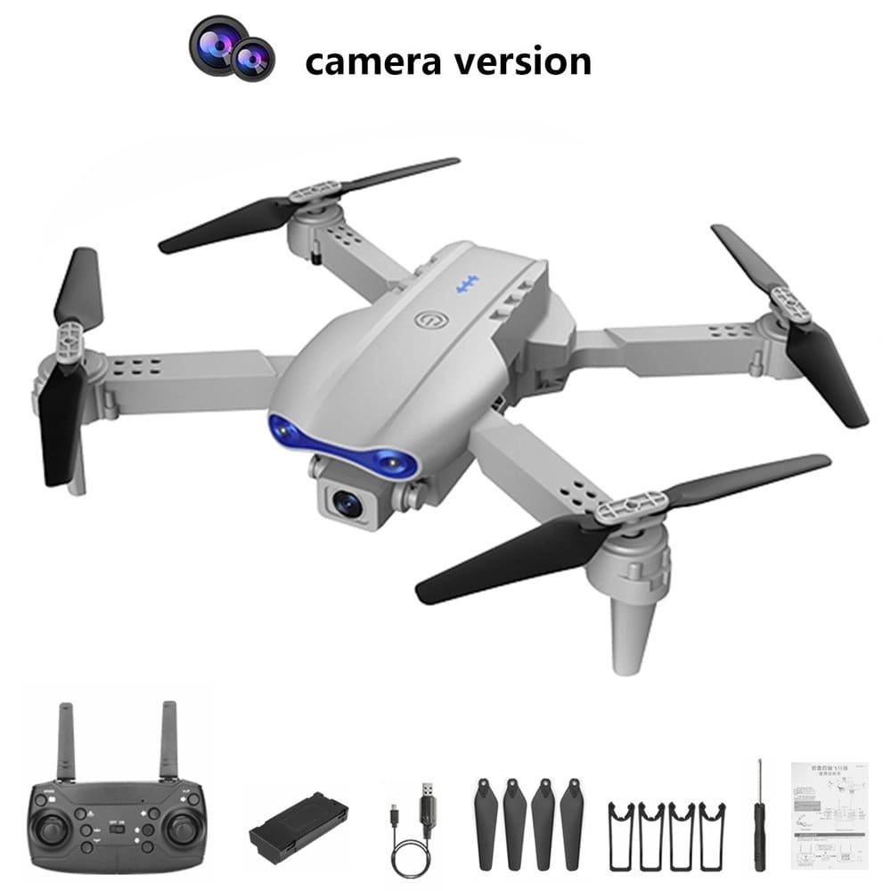 E99 Pro Drone Tamanho Profissional Com Câmera 4k Para Gravação E Fotos, Wi-fi E Acessórios Incluídos Cor:cinza