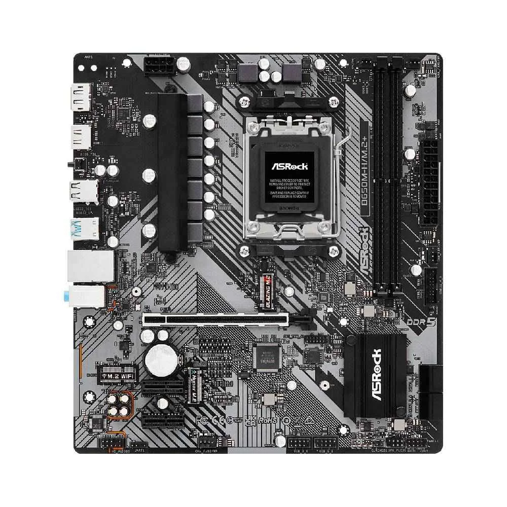 Imagem 3 de 5 do produto Placa Mãe Asrock B650m-h/m.2+ Am5 2xDDR5 Chipset Amd B650 Matx