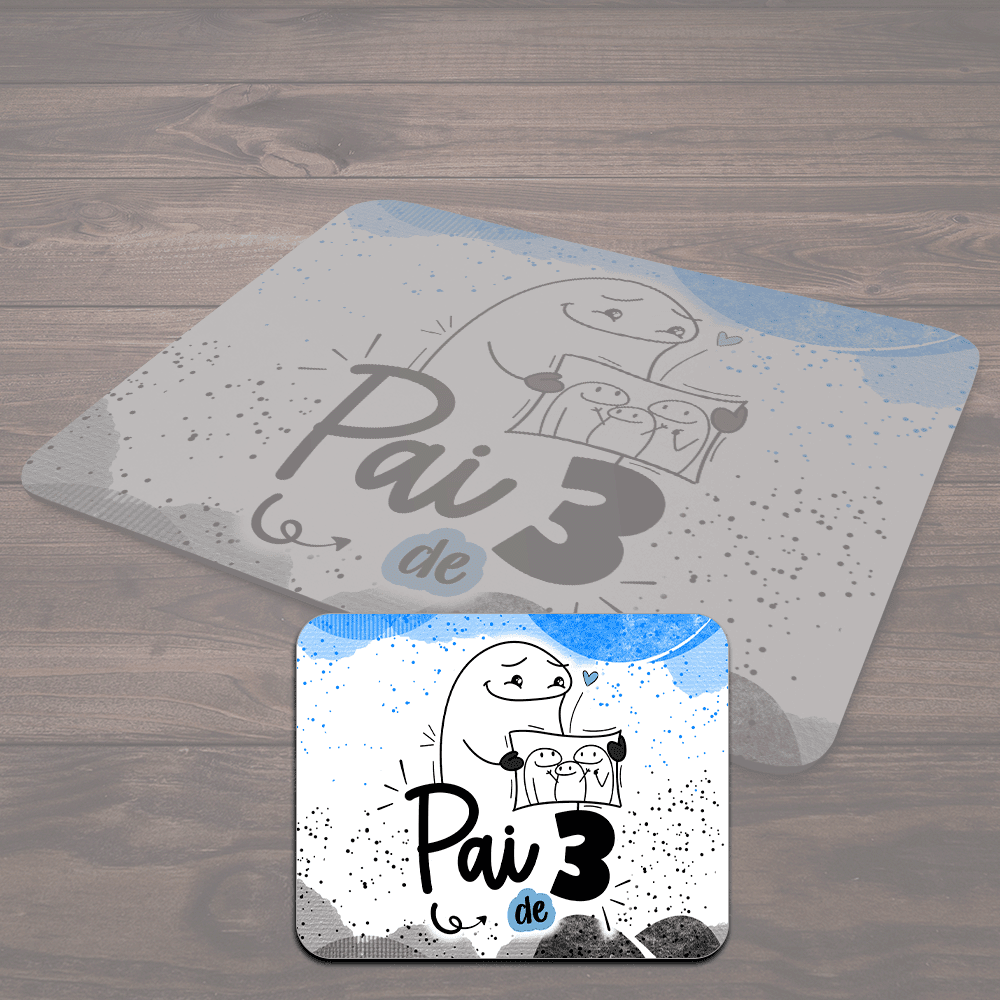 Imagem 3 de 4 do produto Mouse Pad Divertido Flork Pais - Pai De 3