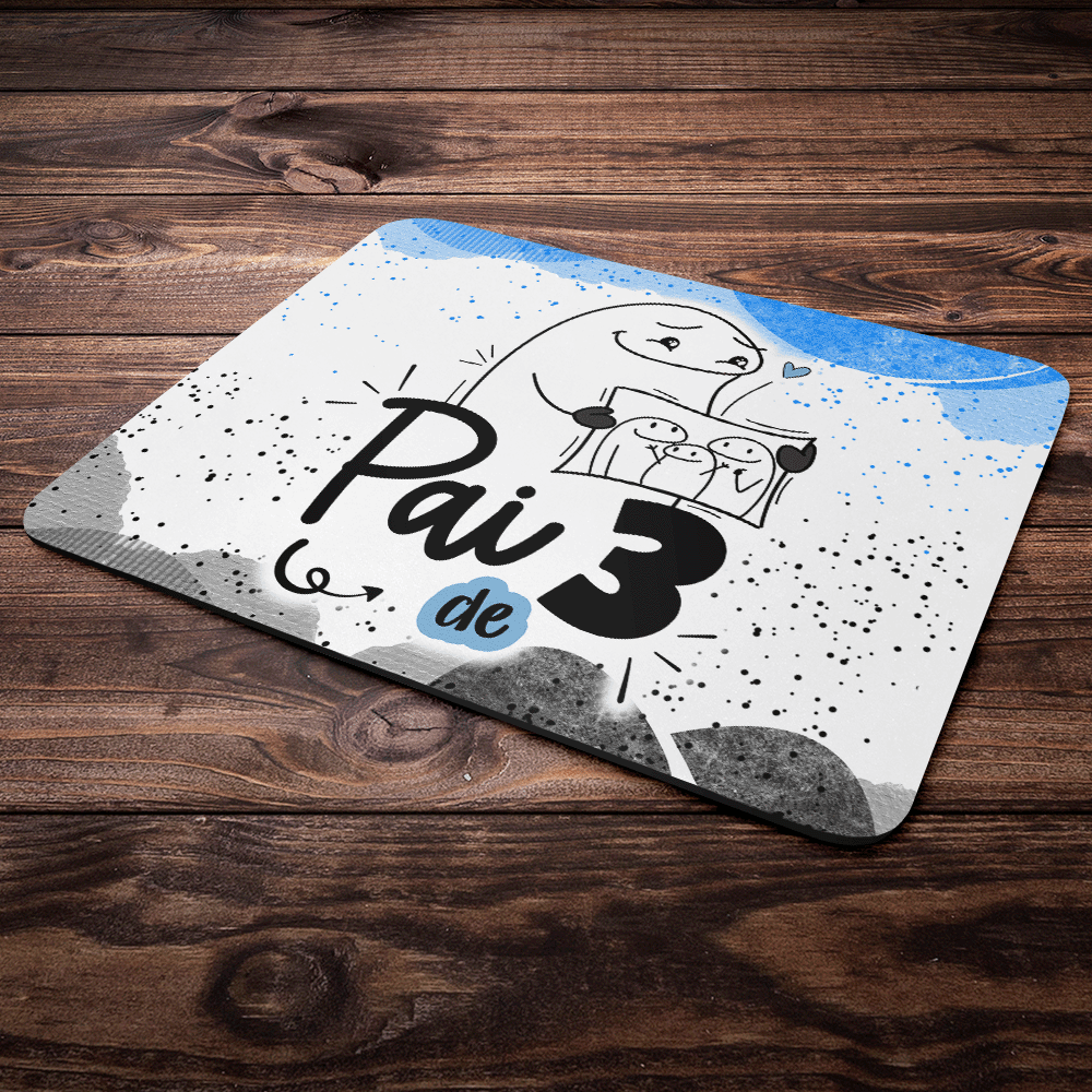 Imagem 4 de 4 do produto Mouse Pad Divertido Flork Pais - Pai De 3