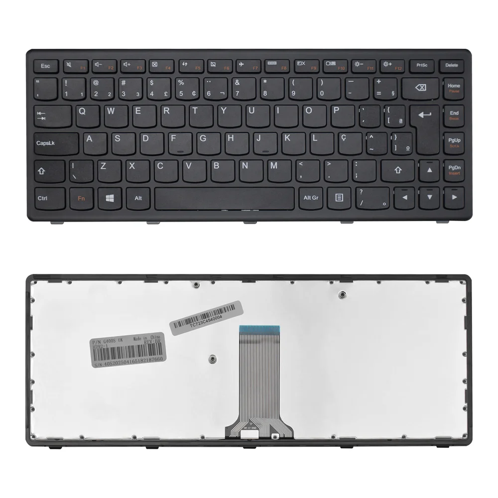 Teclado Para Notebook Lenovo Part Number 80ac000fbr Com Moldura Teclado Para Notebook Lenovo Part Number 80ac000fbr Com Moldura