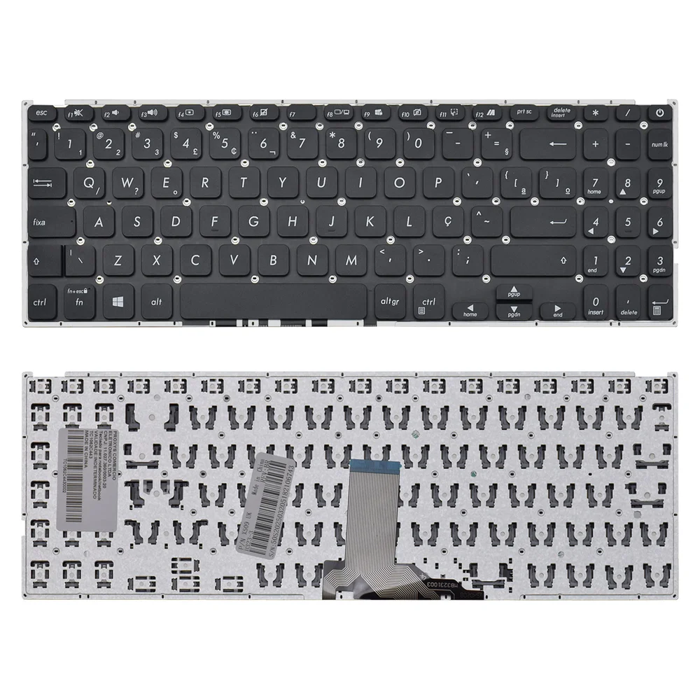 Teclado Para Notebook Asus Vivobook X515j Sem Moldura Teclado Para Notebook Asus Vivobook X515j Sem Moldura