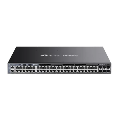 Switch Tp-link Gerenciável L3 48 Portas Gigabit Poe+ 6 Slots Sfp+ 10gbps - Tl-sg6654xhp