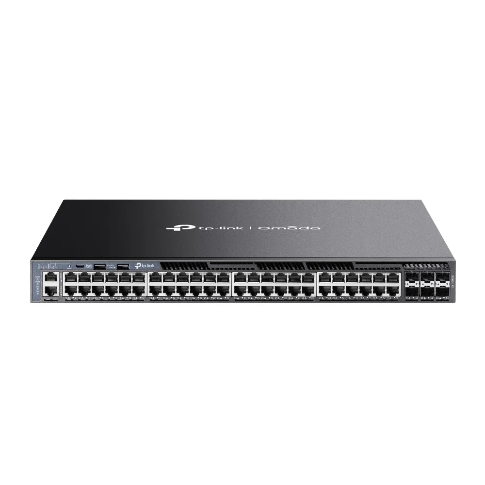 Switch Tp-link 10/100/1000Mbps Gigabit 48 Portas, Gerenciável L3, 54 Portas 6 Slots Sfp+ 10gbps - Tl-sg6654x