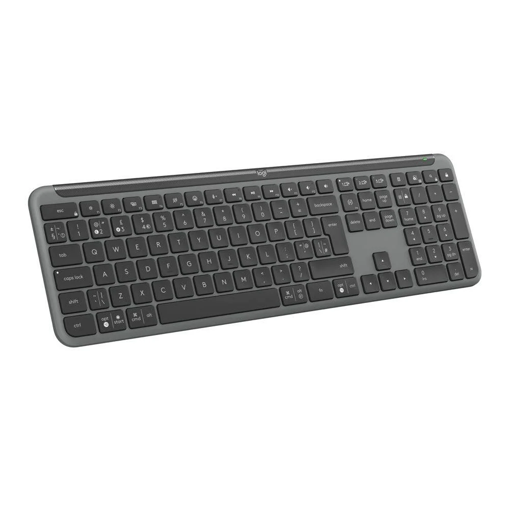 Imagem 3 de 5 do produto Teclado Sem Fio Logitech Signature Slim K950 Com Conexão Bluetooth Ou Receptor Usb Logi Bolt Incluso E Layout Us Intl, Grafite