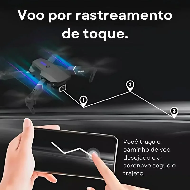 Imagem 2 de 5 do produto Drone Profissional E88 Pro Duas Cameras 4K WiFi 2.4G FPV