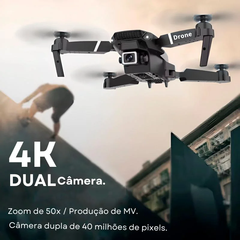 Imagem 3 de 5 do produto Drone Profissional E88 Pro Duas Cameras 4K WiFi 2.4G FPV