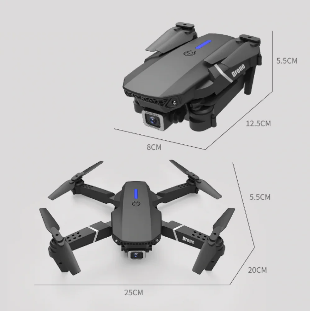 Imagem 3 de 5 do produto Drone Profissional E88 Pro Duas Cameras 4k Wifi 2.4g Fpv