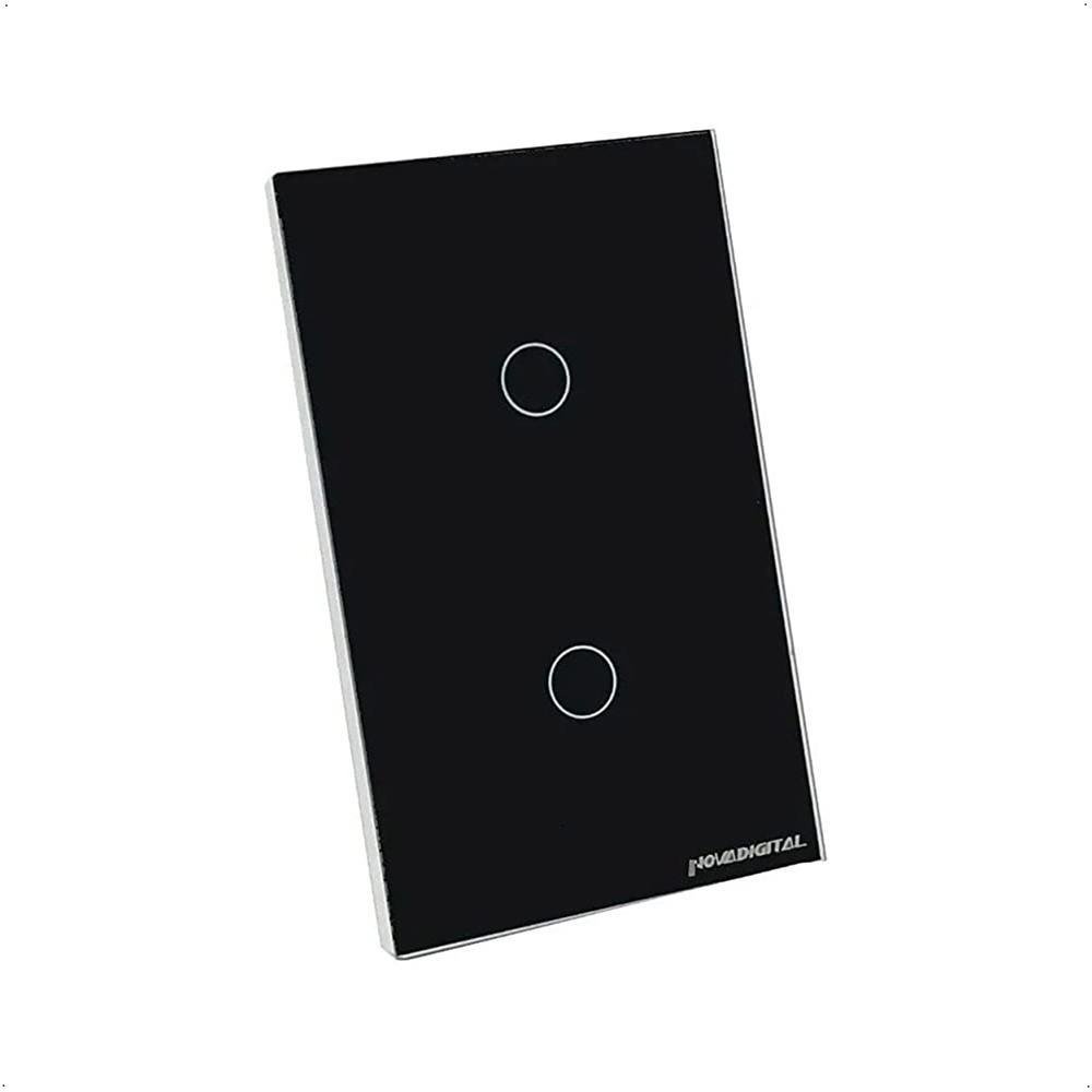 Imagem 2 de 4 do produto Interruptor Inteligente 2botões Preto Novadigital Wifi Alexa