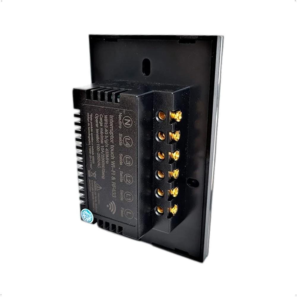 Imagem 4 de 4 do produto Interruptor Inteligente 2botões Preto Novadigital Wifi Alexa