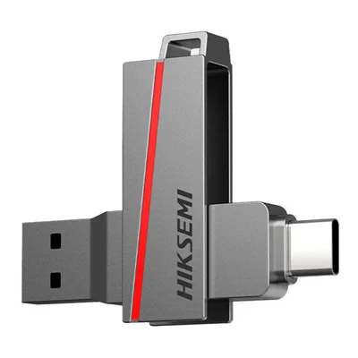 Pen Drive Hiksemi Dual Slim 64gb Usb 3.2 Cinza - Hs-usb-e307c-64g-u3