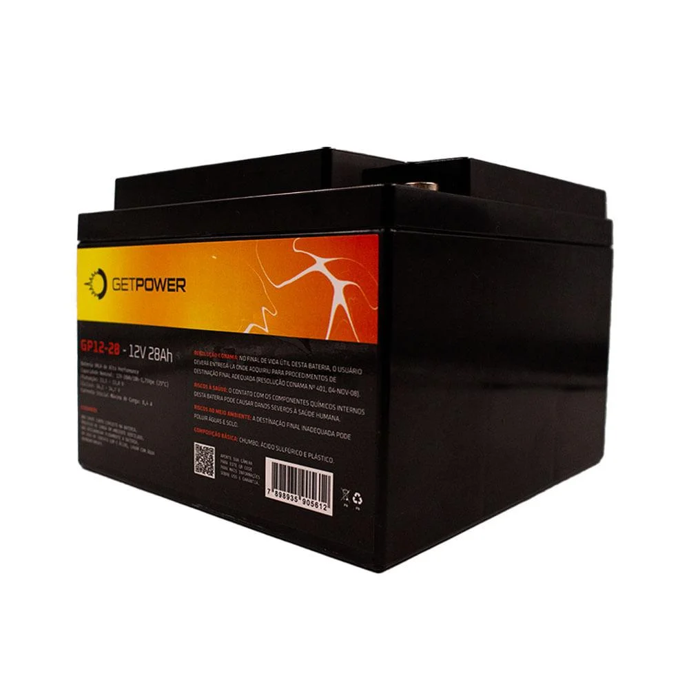 Imagem 5 de 5 do produto Bateria Estacionaria Getpower 12 Volts 28ah Gp12-28