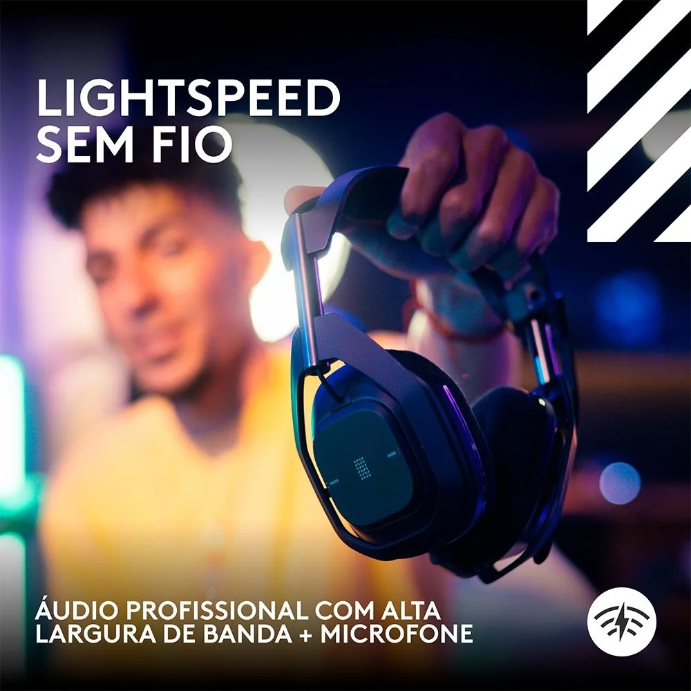 Logicool ASTRO A50 X LIGHTSPEED ブラック Headset Gamer Sem Fio Logitech G Astro A50 X LIGHTSPEED + Base