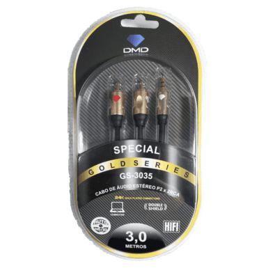 Cabo De Audio Estereo P2/rca - 3,0m Gs-3035/3,0m