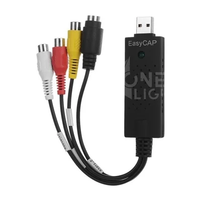 Placa De Captura Usb Easycap De  Vhs Vhs Vcr Tv Para  Digital