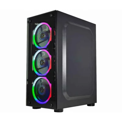 Gabinete Gamer K-mex Elite Multicolor Cg-10w5, Mid Tower, Sem Fonte - Cg10w5rh001cb0x