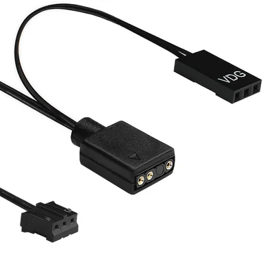 Cabo Mb Sync Para Controladoras 6 Pinos, ARGB 5v + Vdg, 3 Pinos, Aura Sync, 55cm