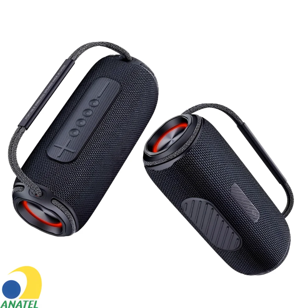Imagem 3 de 5 do produto Caixa De Som Bluetooth 60w Grave Potente Bass Boost Sem Fio Portátil Gold