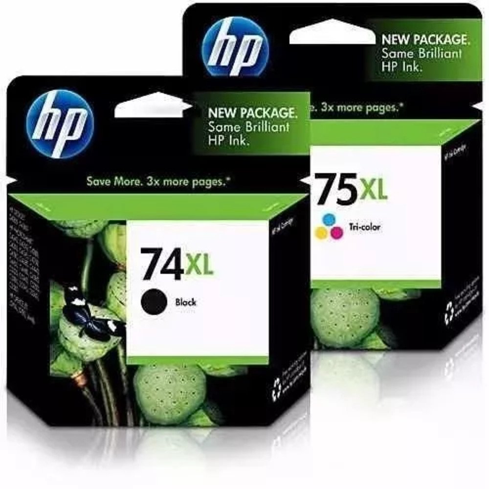 Cartucho de Tinta Hp 74xl 75xl Cb336wb D4260 Cb338wl Preto E Color