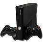 Microsoft XBOX 360 Slim 3.0 500gb Standard Preto 100 Jogos + 2 Controles