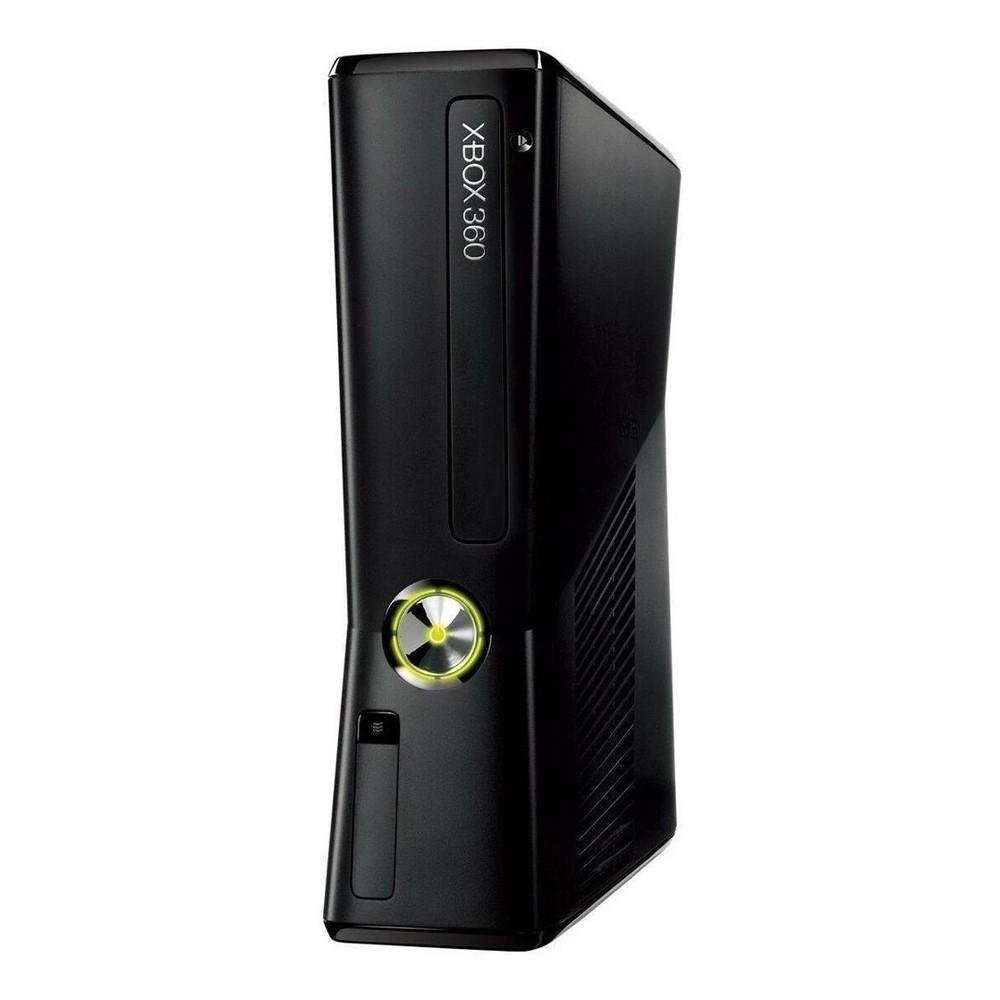 Microsoft XBOX 360 Slim 3.0 500gb Standard Preto 100 Jogos + 2 Controles Microsoft XBOX 360 Slim 3.0 500gb Standard Preto 100 Jogos + 2 Controles