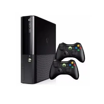 XBOX 360 Super Slim Standard Preto Com 2 Controles
