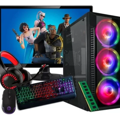 Computador Cpu Gamer I7 2ª 16g Ram SSD 480GB Placa De Video 4gb Tela 20