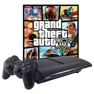 Sony Playstation 3 Super Slim 250gb Grand Theft Auto V Cor  Charcoal Black